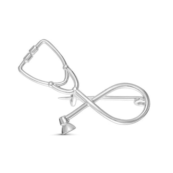 Broche Stéthoscope - BIJOU FANTAISIE pour infirmière et aide-soignante