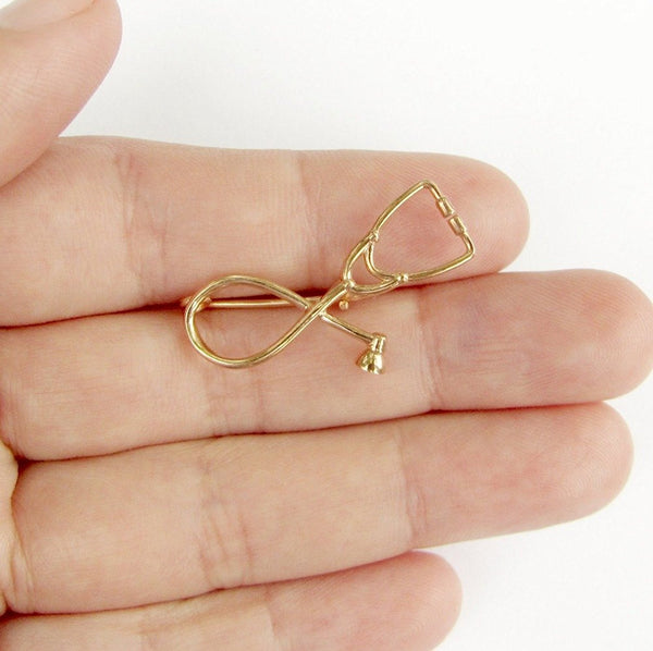 Broche Stéthoscope - BIJOU FANTAISIE pour infirmière et aide-soignante