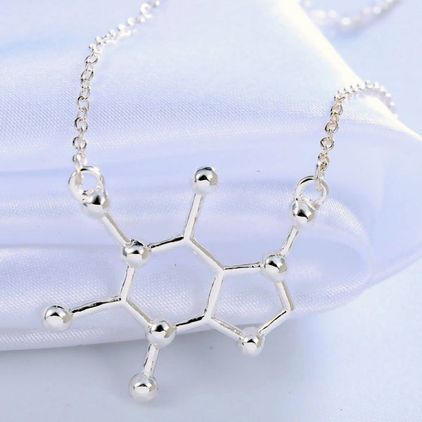 Collier CAFÉINE - Molécule de café C8H10N4O2