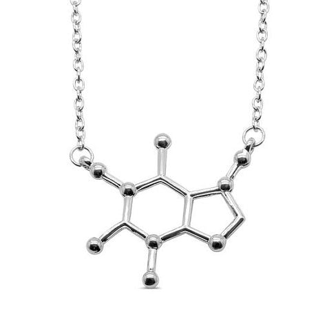 Collier CAFÉINE - Molécule de café C8H10N4O2