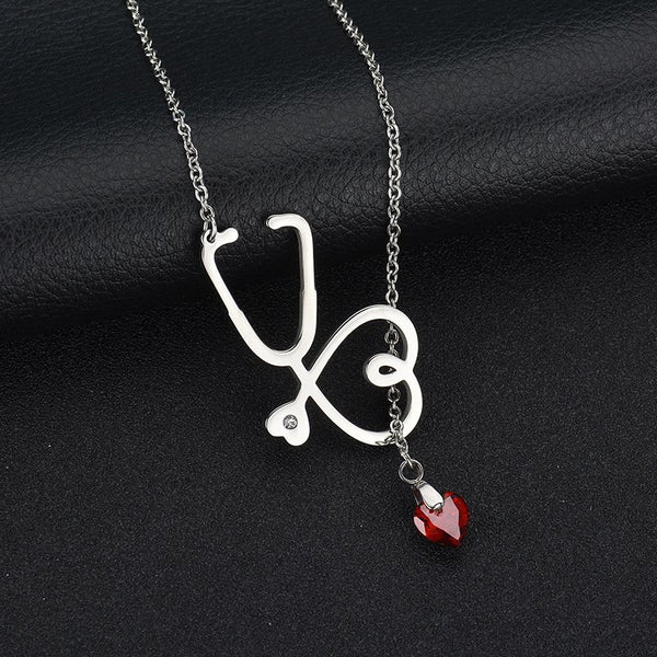 collier stéthoscope idée pour infirmière et aide soignante