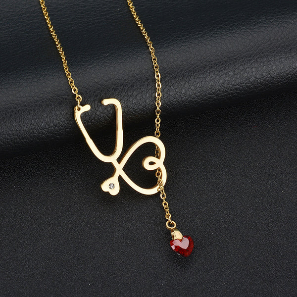 collier stéthoscope idée pour infirmière et aide soignante