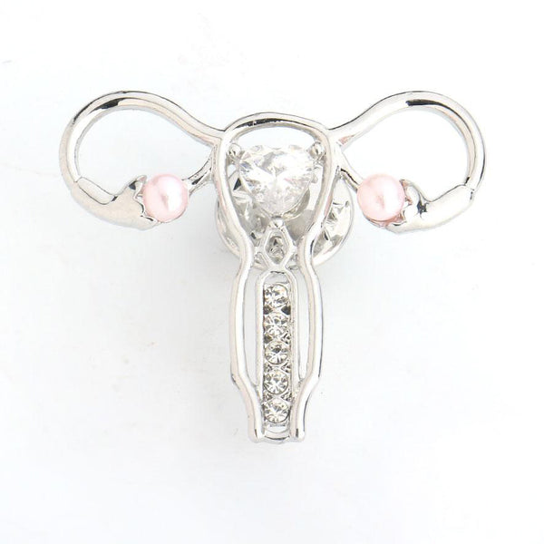 idée cadeau pour infirmière bijou en forme d'utérus doré