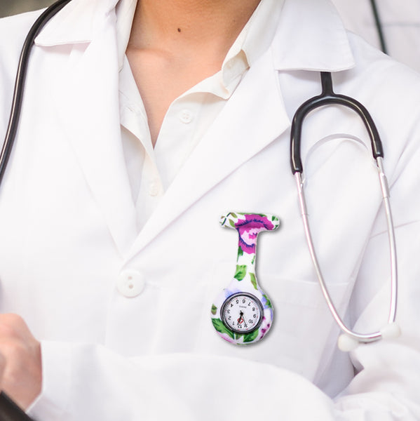 montre médicale silicone pour medecin infirmière aide soignante