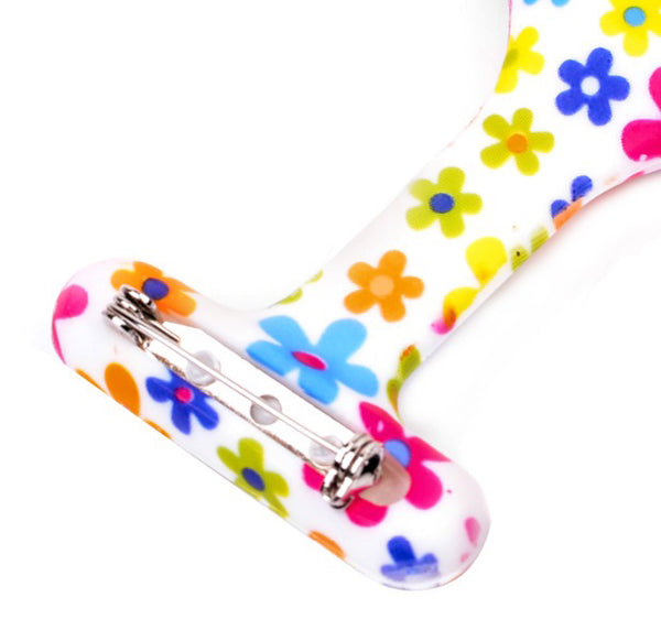 Montres en silicone "Funs et colorées" broche pour infirmière, aide soignante et médecin