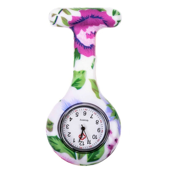 Montres en silicone "Funs et colorées" broche pour infirmière, aide soignante et médecin