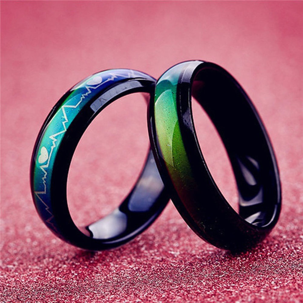 Bague Emotion en Titanium Bague magique qui change de couleur Octogo Store